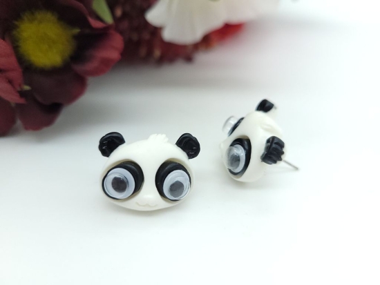 Preview: Panda Ohrstecker große Augen